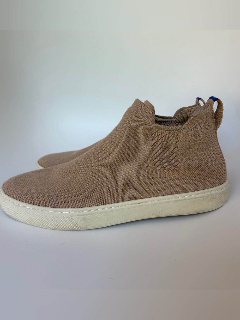 Rothy’s Camel Heather Tan Chelsea Boot Knit Slip On Lightweight Washable 8.5